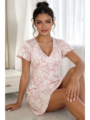 Cotton nightdress with flowers - Rosalia