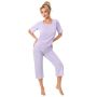 Women's pajamas with 3/4 pants - Fiorella 3/4 - 2