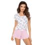 Women's cotton pajamas with short sleeves - Sheep pink - 3