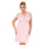 Women's nightdress with lace - Livia plus size powder pink - 2
