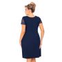 Women's nightdress with lace - Livia plus size dark blue - 3