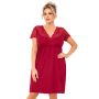 Women's nightdress with lace - Livia plus size burgundy - 2