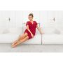 Women's nightdress with lace - Livia plus size burgundy - 4