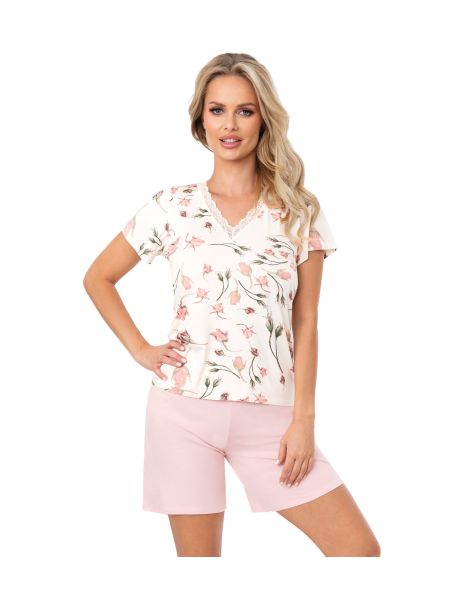 Women's viscose floral pajamas - Amaris 1/2 - 2