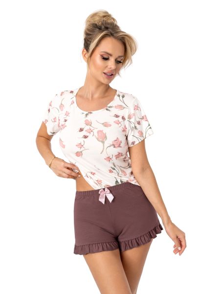 Women's pajamas with frilly shorts - Amaris short - 2