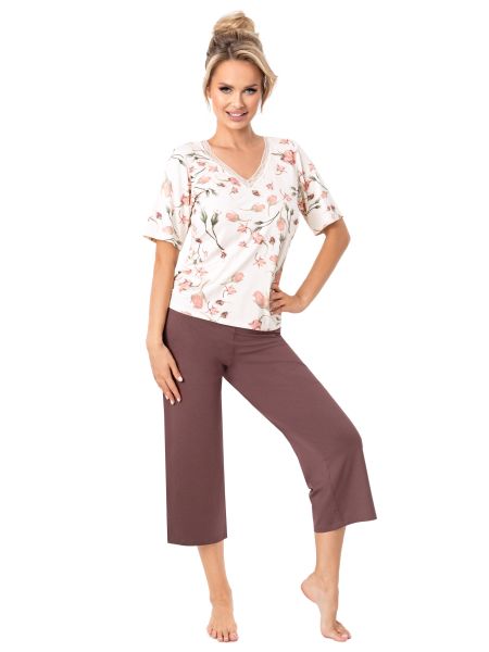 Women's viscose pajamas 3/4 pants - Amaris 3/4 - 2