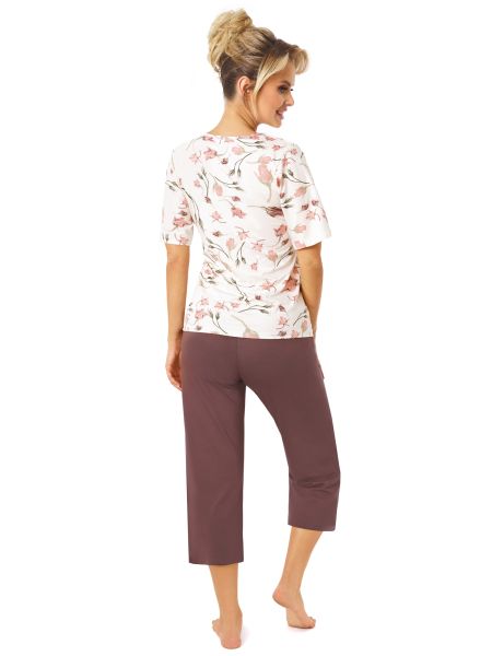 Women's viscose pajamas 3/4 pants - Amaris 3/4 - 3