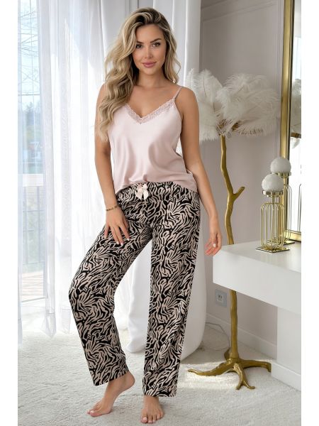 Satin pajamas with long pants - Sheila long