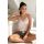Strapless satin women's pajamas - Sheila 1/2 beige
