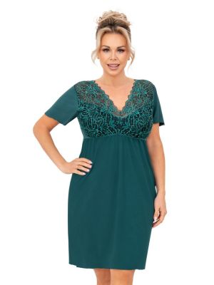 Women's nightdress - Melania green plus size