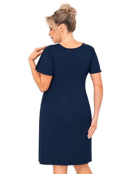Women's nightdress - Melania plus size navy blue - 2