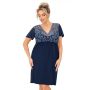 Women's nightdress - Melania plus size navy blue - 2