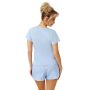 Women's cotton blue pajamas - Star short - 4