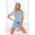 Women's cotton blue pajamas - Star short