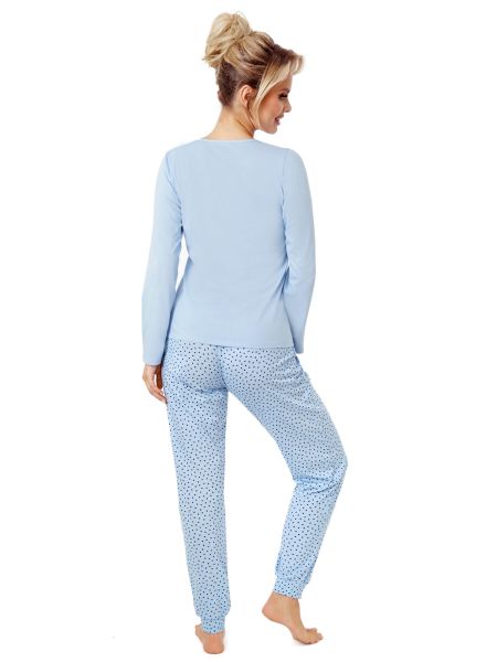 Women's long pajamas blue - Star long - 3