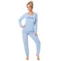 Women's long pajamas blue - Star long - 3