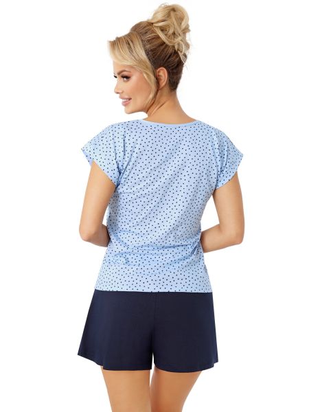 Star cotton pajamas - Star short navy blue - 2