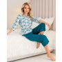 Women's elegant pajamas with 3/4 pants - Irmina 3/4 - 2