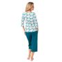 Women's elegant pajamas with 3/4 pants - Irmina 3/4 - 4