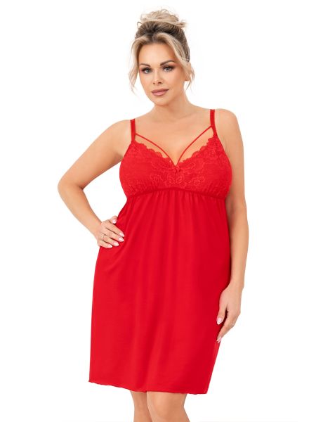Sexy plus size nightdress - Sylvia red plus size - 2