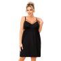 Sexy plus size nightdress - Sylvia black plus size - 2