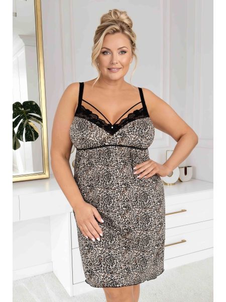 Sexy nightdress in leopard print - Omari II plus size