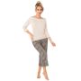 Women's pajamas in leopard print - Omari 3/4 - 3