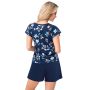 Women's cotton pajamas navy blue - Caroline short - 4