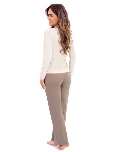 Women's pajamas long pants - Daphne long beige - 3