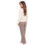 Women's pajamas long pants - Daphne long beige - 4