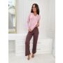 Women's pajamas long pants - Daphne long pink - 2