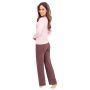 Women's pajamas long pants - Daphne long pink - 5