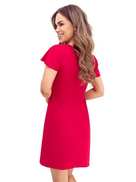 Women's nightgown with sleeve - Victoria wine - 2