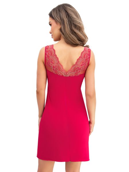 Women's nightgown with lace - Victoria II wine - 3