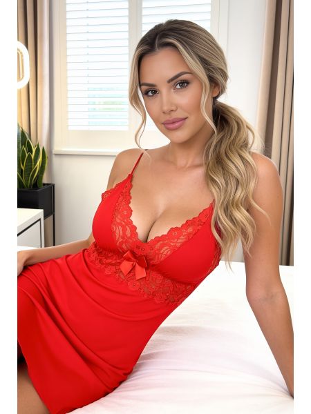Sexy strapless nightdress - Ally red
