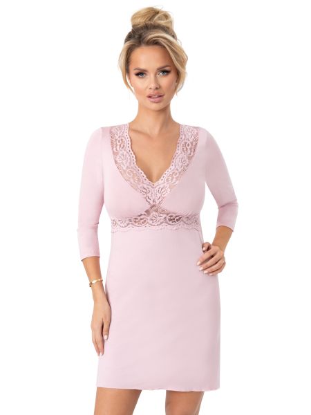 Women's nightgown 3/4 sleeve - Margo pink - 2