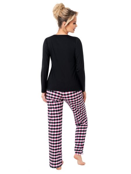 Checked cotton pajamas - Sleep long black - 2