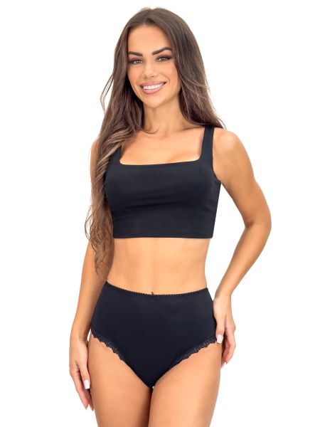 Women's full cotton panties - 251 black