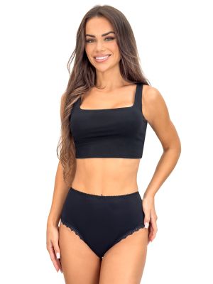 Women's full cotton panties - 251 black
