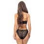 Women's cotton panties with lace - 247 black - 4