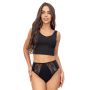Women's high-waisted panties full - 246 black - 2