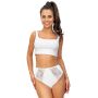 Women's high-waisted panties full - 246 white - 2