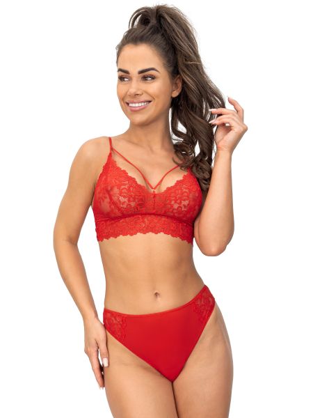 Lace soft bra - 245 red - 3