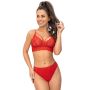 Lace soft bra - 245 red - 4
