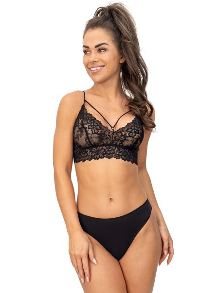 Lace soft bra - 245 black - 3