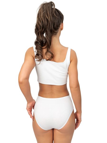 High-waisted panties with lace - 244 white - 4