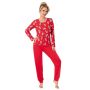 Christmas pajamas long pants - Bear long red - 2