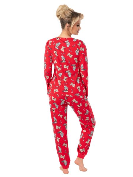 Women's cotton Christmas pajamas - Bear long - 3