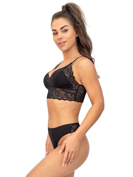 Strapless lace top - 244 black - 3