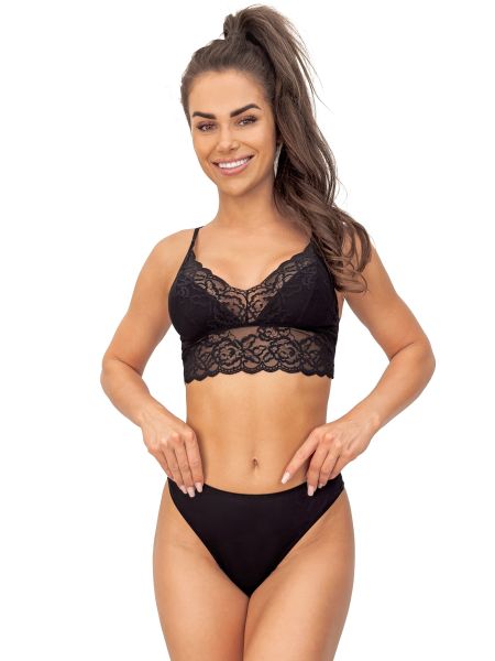 Strapless lace top - 244 black - 2